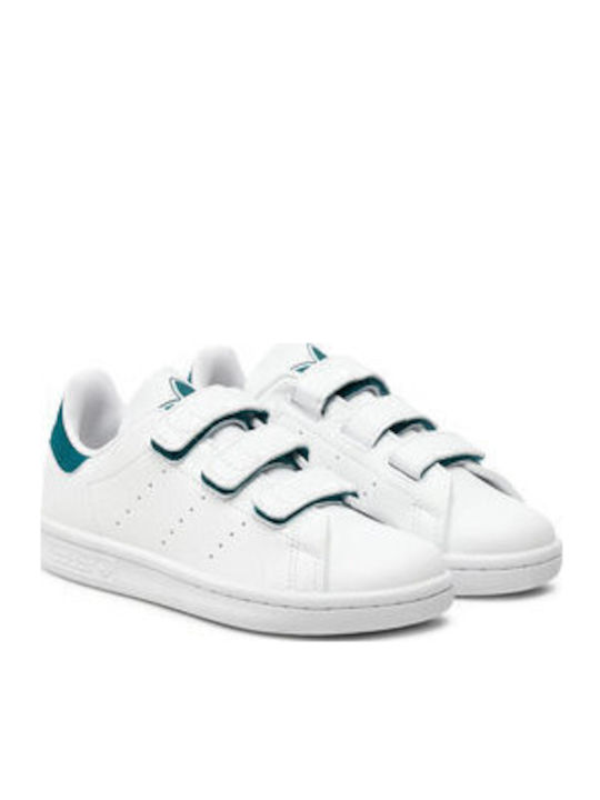 Stan Smith Cf C Παιδικά Sneakers με Σκρατς Λευκά