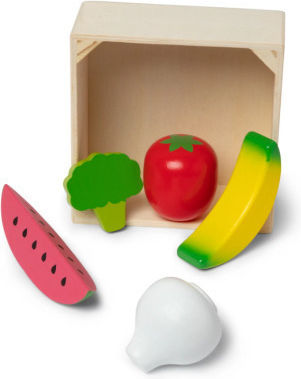 Melissa & Doug Jucărie Fructe și Legume din Lemn pentru 2+ Ani