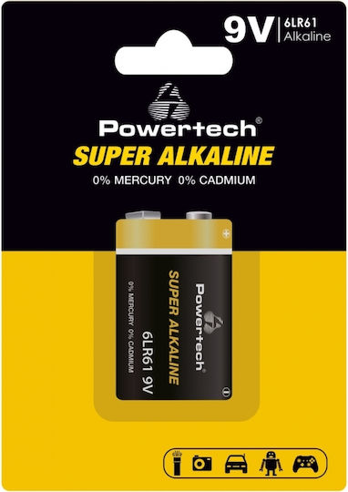 Powertech Super Baterie Alcalină 9V 1buc