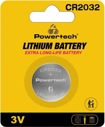 Powertech Batterie Lithium für Uhren CR2032 3V 1Stück
