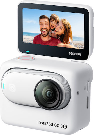 GO 3S 64GB Екшън Камера 4K Ultra HD 360° Подводна Стандартна с Екран 2" и Wi-Fi Арктическо Бяло