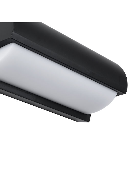GloboStar Horizon Стенна Външна Таванна Лампа LED IP65 15W с Естествено Бяло Осветление 23.5x11x10см