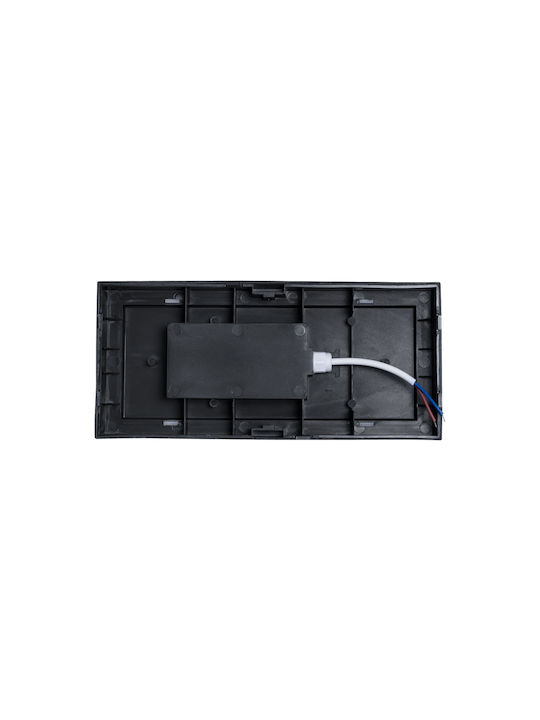 GloboStar Horizon Стенна Външна Таванна Лампа LED IP65 15W с Естествено Бяло Осветление 23.5x11x10см