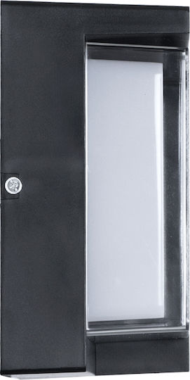 GloboStar Apex Square Wall-Mounted Outdoor Ceiling Lamp LED IP65 10W with Natural White Light 17x17x9cm