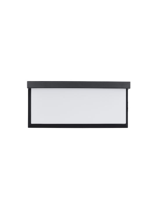GloboStar Cityscape Wall-Mounted Outdoor Ceiling Lamp LED IP65 18W with Natural White Light 23.5x11x10cm