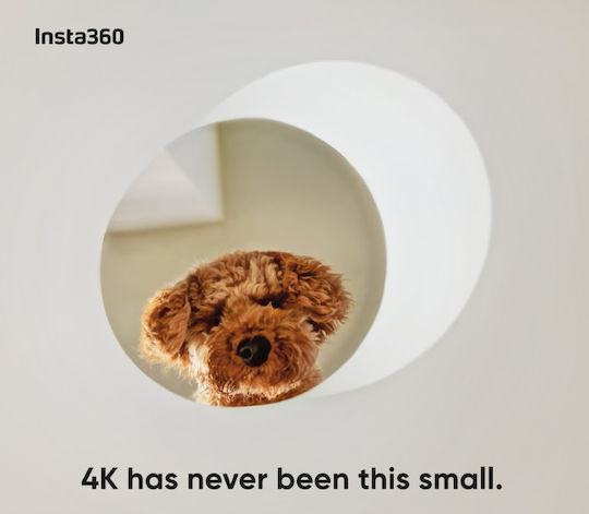 Insta360 GO 3S Standard Edition 128GB Action Camera 4K Ultra HD 360° Capture Underwater with Screen 2" and Wi-Fi White