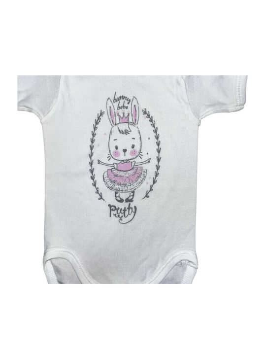 Pretty Baby Baby Bodysuit Short-Sleeved White