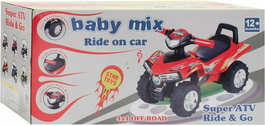 BabyMix Quad Mașină Ride On Pentru 12+ Luni Roșie