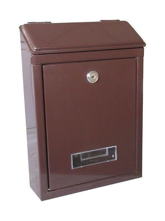 Outdoor Mailbox Metallic in Brown Color 21x30x6cm