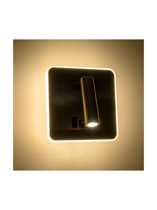 GloboStar Lady-S Modern Lumină de Perete cu LED Integrat și Lumină Alb Natural Auriu 15x7cm