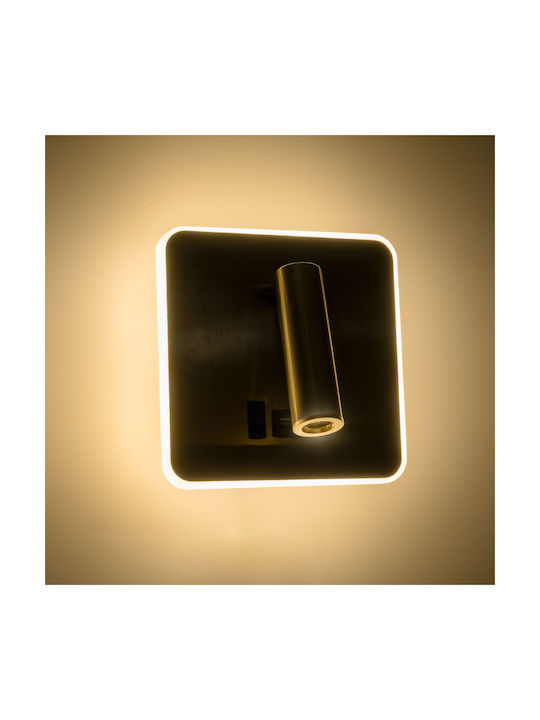 GloboStar Lady-S Modern Lumină de Perete cu LED Integrat și Lumină Alb Natural Auriu 15x7cm