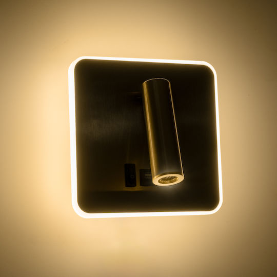 GloboStar Lady-S Modern Lamp Wall with Integrated LED and Natural White Light Gold 15x7cm