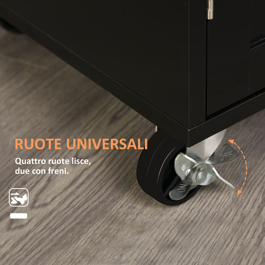 Floor Cabinet Black 83x45x91.5 cm