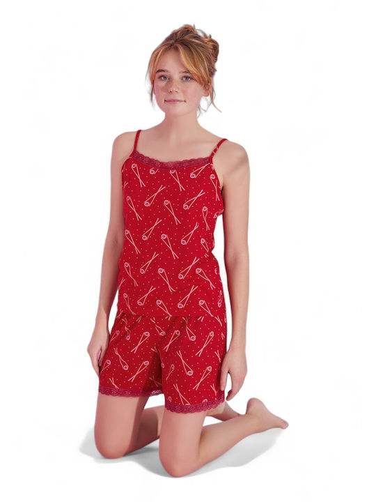 PijaMood Summer Women's Pyjama Set Red