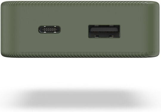 HAMA Colour 10 Power Bank 10000mAh με Θύρα USB-A και Θύρα USB-C Πράσινο