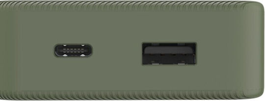 HAMA Colour 10 Power Bank 10000mAh με Θύρα USB-A και Θύρα USB-C Πράσινο