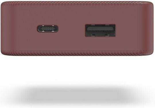 HAMA Colour 10 Power Bank 10000mAh με Θύρα USB-A και Θύρα USB-C Κόκκινο