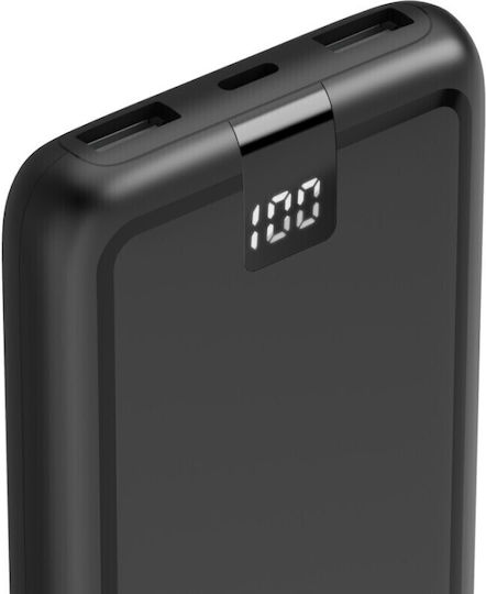 HAMA Performance 10 Power Bank 10000mAh με 2 Θύρες USB-A και Θύρα USB-C Γκρι