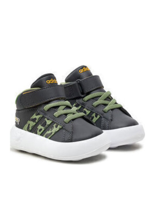 Grand Court GRAND COURT Kinder Sneakers Hoch mit Klettverschluss Schwarz
