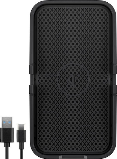 Wentronic Βάση Κινητού Αυτοκινήτου με Αντιολισθητική Επιφάνεια και Ασύρματη Φόρτιση Μαύρη