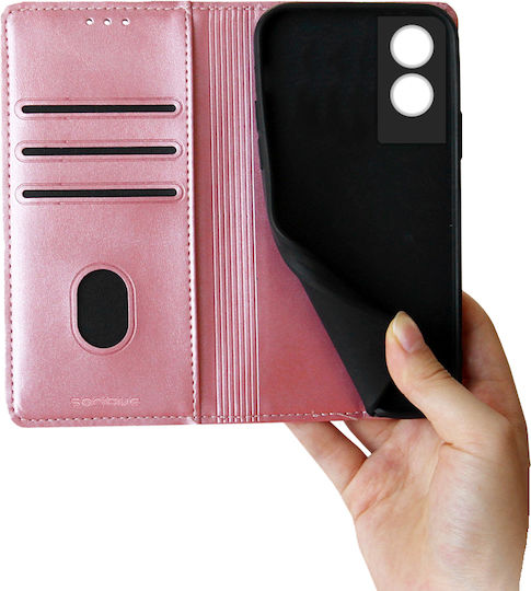 Sonique Wallet Piele artificială / Plastic / Silicon Rose Gold (Sonique, TCL 505)