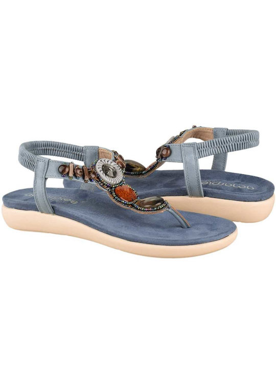 Amarpies Women's Flat Sandals Anatomic in Blue Color