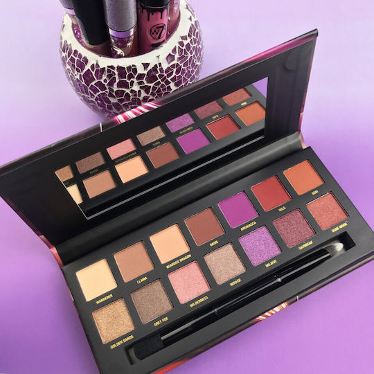 W7 Cosmetics Dusk Till Dawn Eye Shadow Palette in Solid Form Ultra Violet Neutrals 9.6gr