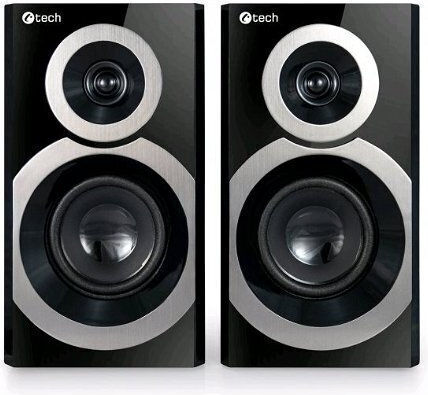 C-TECH SPK-310WD Двойка Hi-Fi Говорители Bookself 20W 2 Брой шофьори Ш11.5xД13xВ20см. Кафяв