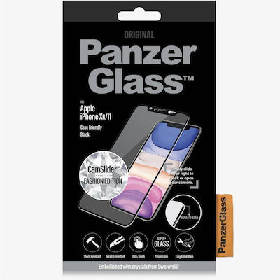 PanzerGlass E2E Super+ Swarovski CamSlider Full Face Tempered Glass Black (iPhone XR)