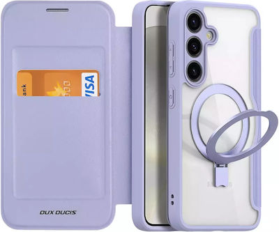 Dux Ducis Skin X Pro Umschlag Rückseite Leder / Kunststoff Lila (Galaxy S24+)