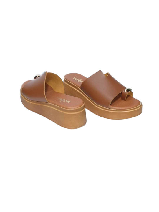 Gk Shoes Platforme dama Tabac maro