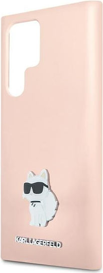 Karl Lagerfeld Choupette Umschlag Rückseite Silikon Rosa (Galaxy S23 Ultra)