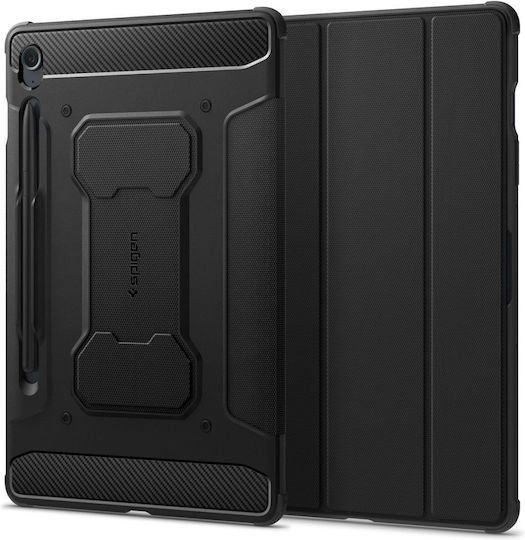 Spigen Rugged Armor Pro Flip Cover Ανθεκτική Μαύρη (Galaxy Tab S9 FE)