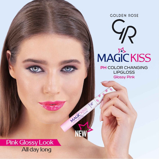 Golden Rose Magic Kiss Luciu de buze roz lucios 10ml