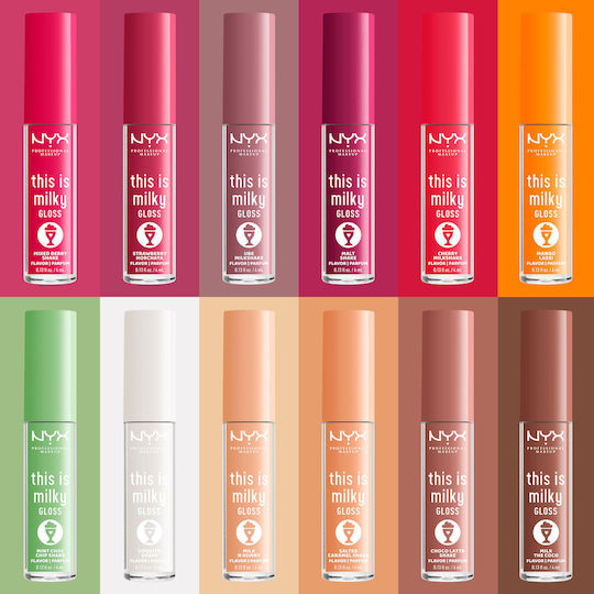 NYX Professional Makeup This Is Milky Lip Gloss 15 Mint Choc Chip Shake 4ml