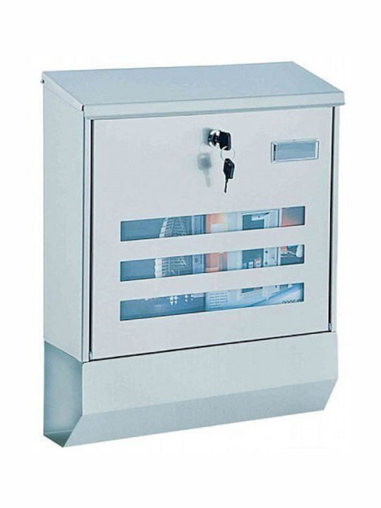 Outdoor Mailbox Inox in Silver Color 35x12x40cm