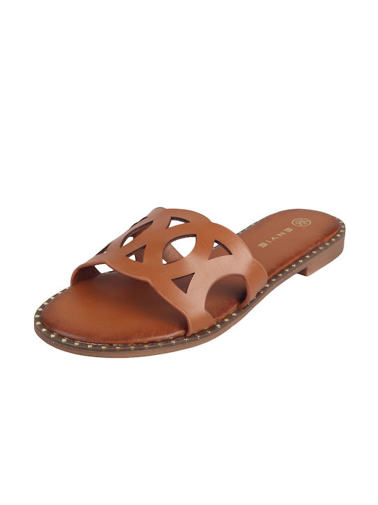 Envie Shoes Leather Women's Sandals Tabac Brown