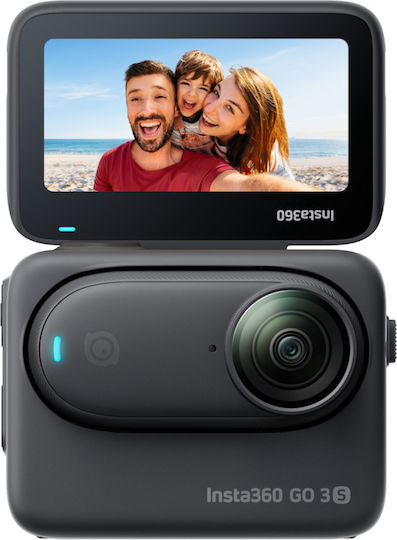 Insta360 GO 3S Standard Edition 64GB Action Camera 4K Ultra HD 360° Capture Underwater Midnight Black with Screen 2" and Wi-Fi Black