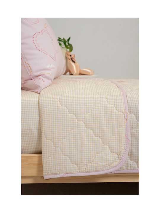 Set de cearceafuri Naf Naf Fairies 353 crem roz, 100% bumbac