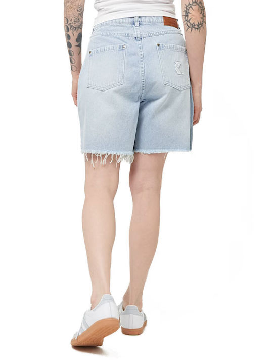 Karl Kani Women's Jean Shorts Light Blue