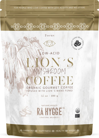 Rå Hygge Bio Löwenmähne Kaffee ganze Bohnen 100g