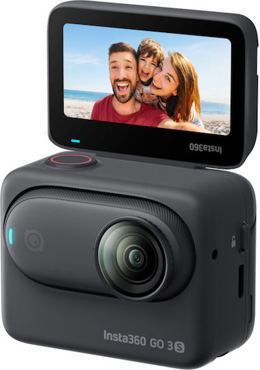 Insta360 GO 3S Standard Edition 64GB Action Camera 4K Ultra HD 360° Capture Underwater Midnight Black with Screen 2" and Wi-Fi Black