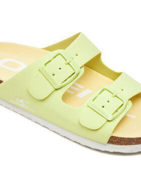 Women's Flat Sandals in Yellow Color