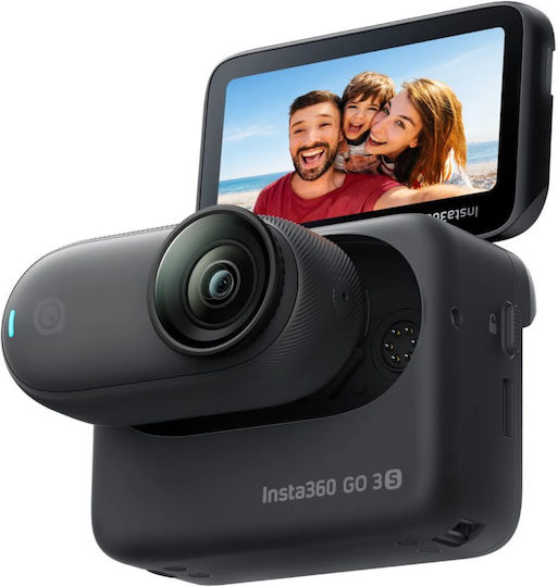 Insta360 GO 3S Standard Edition 128GB Action Camera 4K Ultra HD 360° Capture Underwater with Screen 2" and Wi-Fi Black