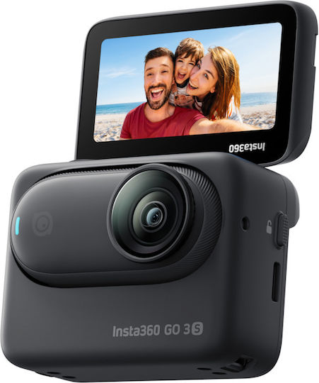 Insta360 GO 3S Standard Edition 128GB Action Camera 4K Ultra HD 360° Capture Underwater with Screen 2" and Wi-Fi Black