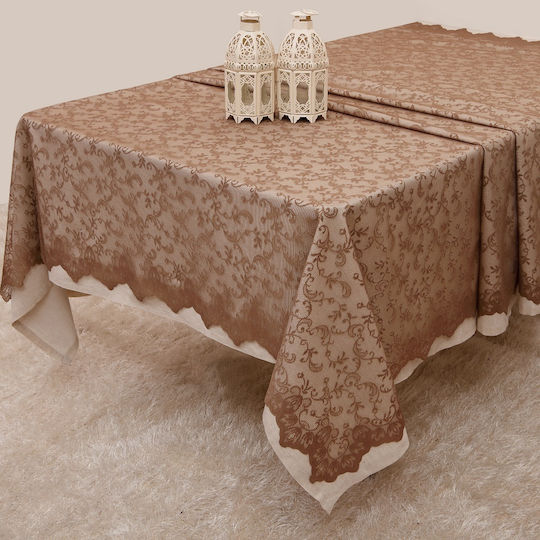 Anna Riska Τραπεζομάντηλο με Δαντέλα 2330 Beige 150x240εκ.