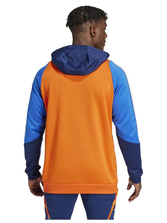 Adidas Juventus Tiro24 Training Men's Sweatshirt with Hood Orange