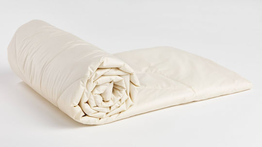 Valeria Home Einzelne Wollene Steppdecke 160x220cm Merino Sommer 200 GSM