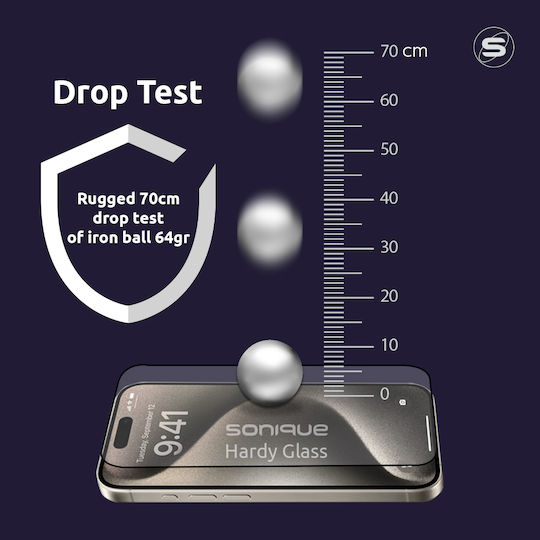 Sonique Hardy Glass Premium Series HD Full Face Tempered Glass Black (Xiaomi Redmi 9 / Redmi 9T / Poco M3)