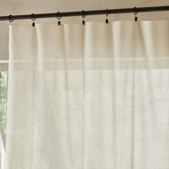 Organischer Baumwoll-Voile-Vorhang 140x350 cm